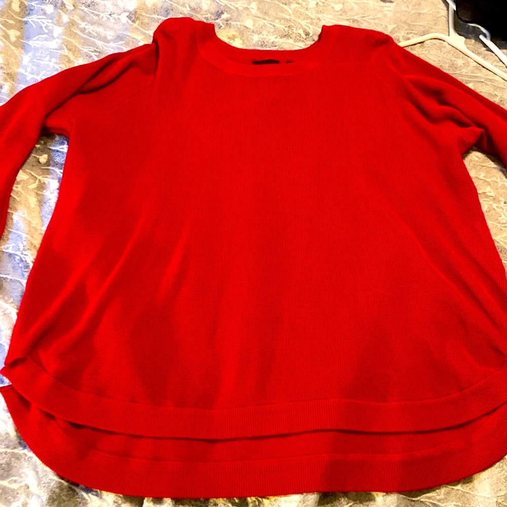 Red crew neck sweater